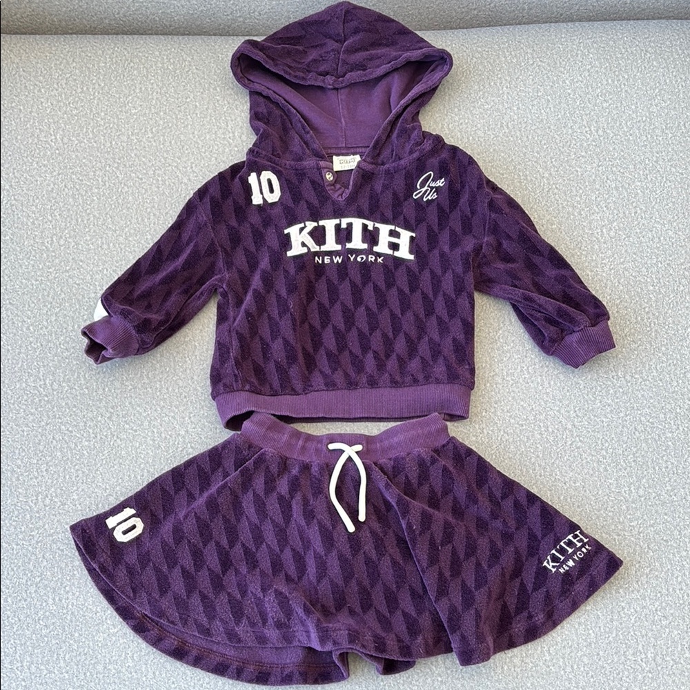 KITH Kids Purple Hooded Matching Set